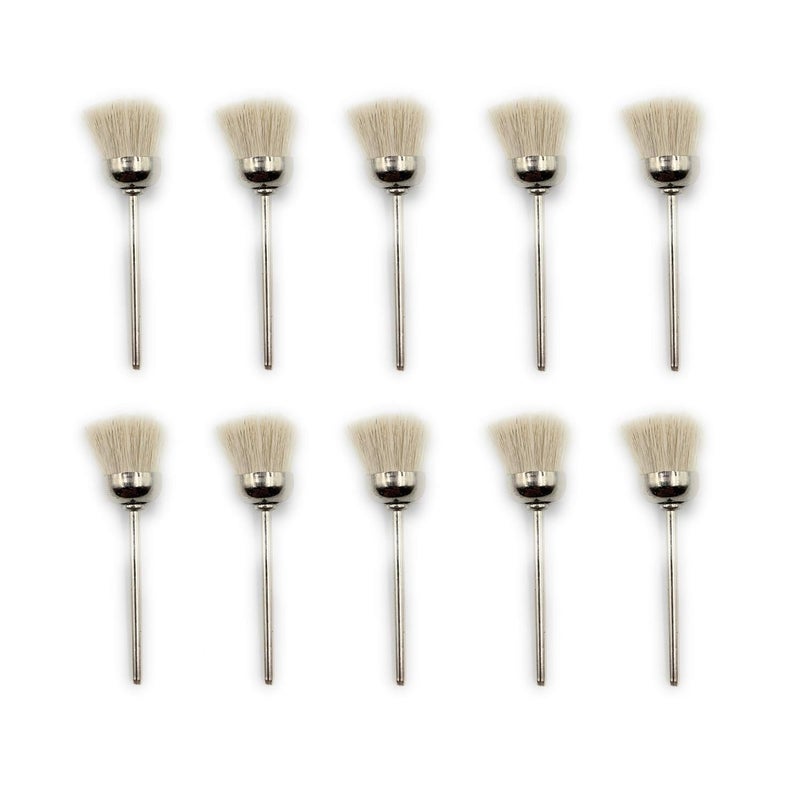 Aone Soft Nylon Bristle Cup End Brush 10pc for PolishingBuffingCleaning for Dremel Rotary ToolMicro Hand MotorPolishing Motor for Jewellery MakingWatchmakingModel MakingHobby Craft DIY - Image 1