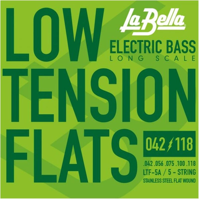 La Bella LTF-5A Low Tension Flats Long Scale Stainless Steel Flat Wound Electric Bass String 42-118 - Image 5