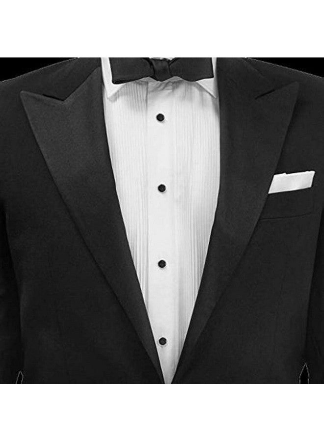 Iktu Men'S Fashion Luxurious Tuxedo Shirts Cufflinks Include Cuff Studs Set Unique Men'S Charm (Rhodium Silver Polish) - Image 5