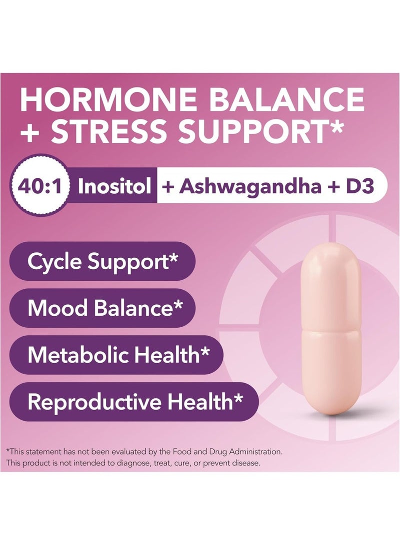 Intimate Rose Myo-Inositol & D-Chiro Inositol Supplement for Women - Hormone Balance & Ovarian Support for Women - Ideal 40:1 Ratio, Vitamin D + Ashwagandha - Image 2