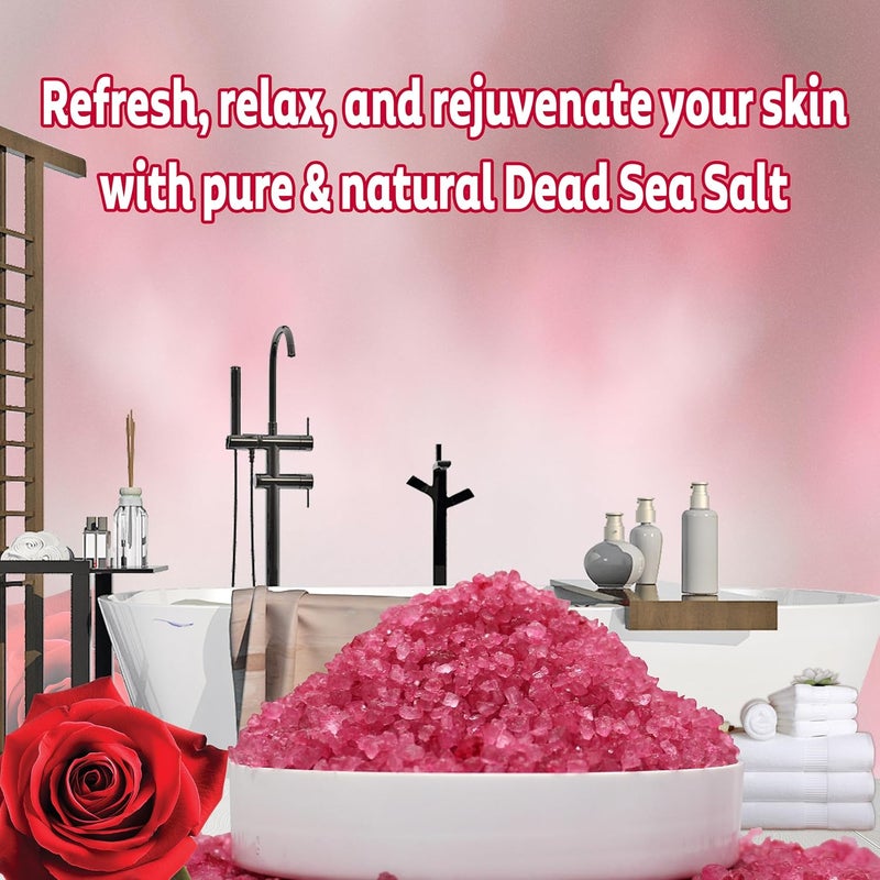 ECOLYTE+ La Parisienne Pure & Natural Dead Sea Salt - Rose Scented Bath Salt for Hand, Foot, and Body Care (2 kg) - Image 4
