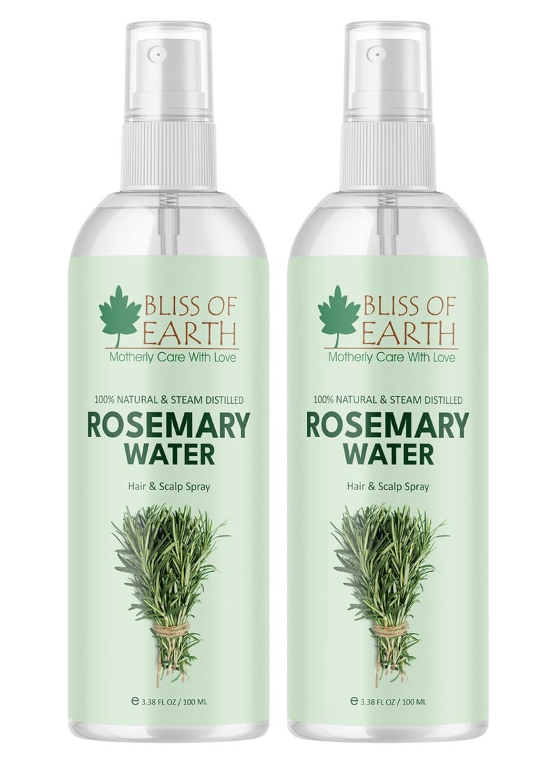 BLISS OF EARTH - Bliss of Earth Rosemary Water Spray For Hair Growth 100ml (Pack of 2) - Image 1