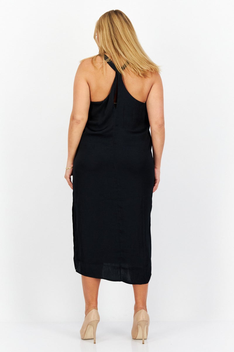 Pepe Jeans Women Plain Midi Dress, Black - Image 3