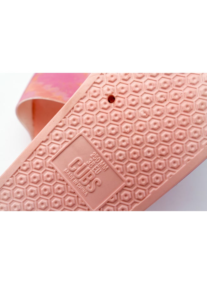 CUBS - Tie Dyed Everyday Wear Eco-Friendly Pvc Slides For Girls Lightweight Easy To Wash And Anti-Slip Soles - Image 1