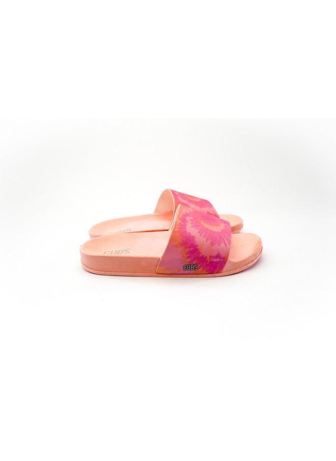 CUBS - Tie Dyed Everyday Wear Eco-Friendly Pvc Slides For Girls Lightweight Easy To Wash And Anti-Slip Soles - Image 1