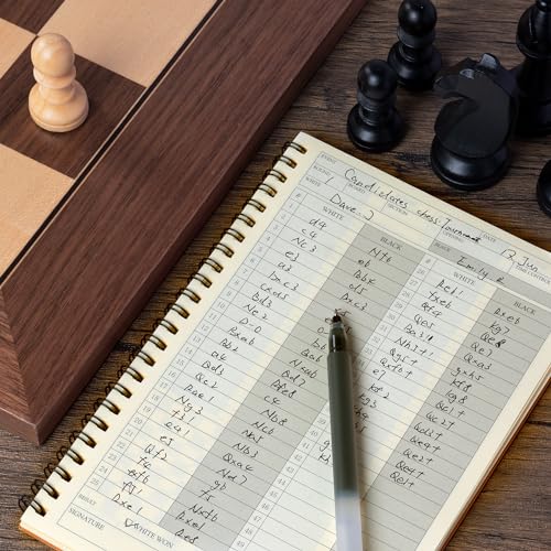 A&A 2 Pack Chess Scorebook, 50 Games Recordable, 100 Moves Per Game, Eye-Protection Chess Scorebook / 5.5 x 8.25 in. - Image 2