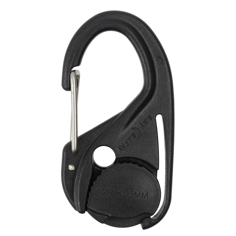 Nite Ize NCJ-25-2R3 CamJam Tie Down Rope Tightener with Carabiner Clip, 2-pack With Cord, Black, 2 Count - Image 2