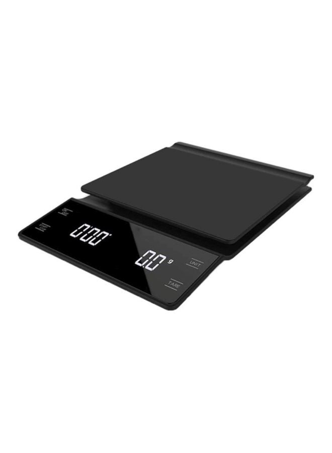 Food Scale With Timer And Waterproof Silicone Pad Black 18cm - Image 2
