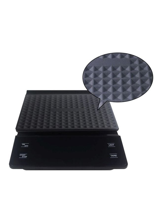 Food Scale With Timer And Waterproof Silicone Pad Black 18cm - Image 3