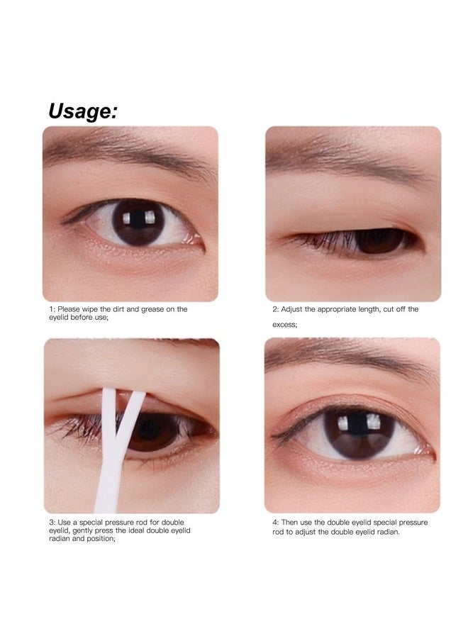 ZJchao - Eyelid Tape 240 Pairs Double Tapes Stickers Natural Lift Strip Sticker With Fork Rod Eyelids Big Eye Makeup Tool For Saggy Hooded Droopy Uneven Monoeyelids - Image 1