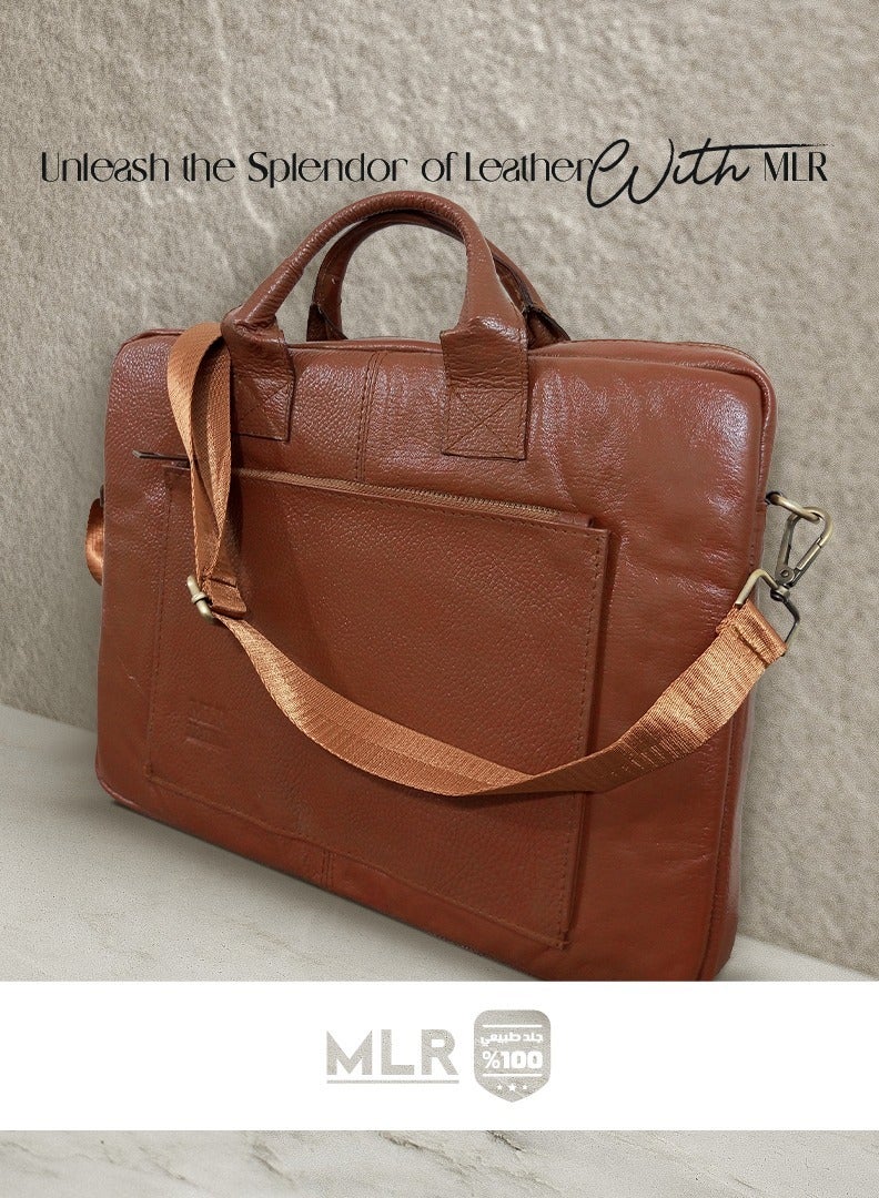 MLR bag Genuine leather Multi-use size 39x28x5 cm Hazel - Image 1
