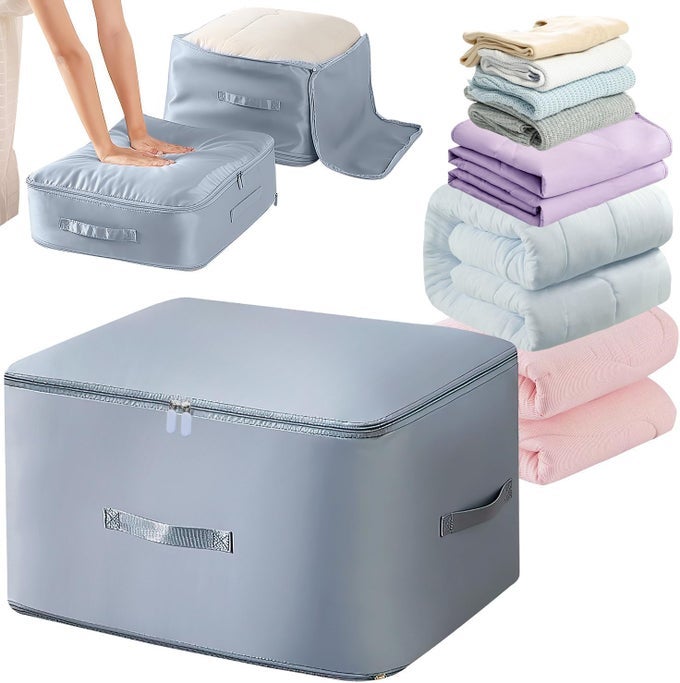 BLANKETS COMPRESSION BAG EXTRA LARGE STORAGE BAGS FOR BEDDING HEAVY DUTY MOVING BAGS SPACESAVING VACUUM SEAL STORAGE IDEAL FOR ORGANIZING AND REDUCING BULK 1 PCSMULTICOLOR