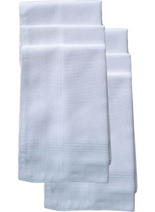 Hepsine Rakip Rival to All 6 Pack Hand Pocket Collar Fabric Handkerchief 36X36 cm 100% Cotton Tm White  - Image 2