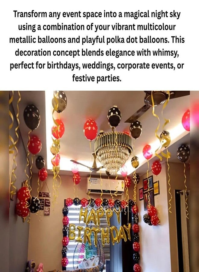 DUL DUL Metallic Ballons Orange color latex balloons for birthday decoration 25 Pcs ~set of 25 pcs Color Metallic Chrome Balloons for birthday decoration,Theme Party, (ORANGE, 25) - Image 3