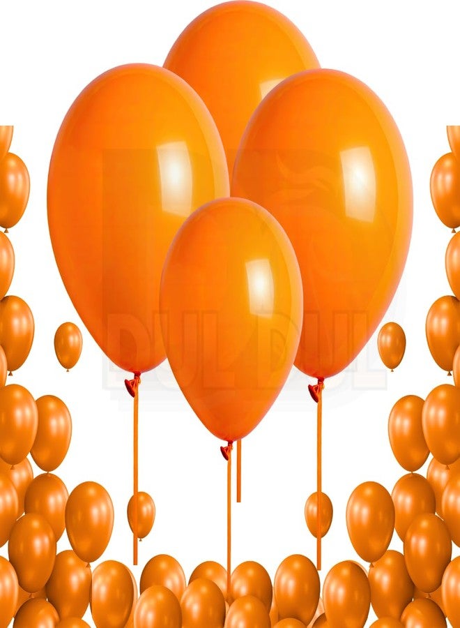 DUL DUL Metallic Ballons Orange color latex balloons for birthday decoration 25 Pcs ~set of 25 pcs Color Metallic Chrome Balloons for birthday decoration,Theme Party, (ORANGE, 25) - Image 1