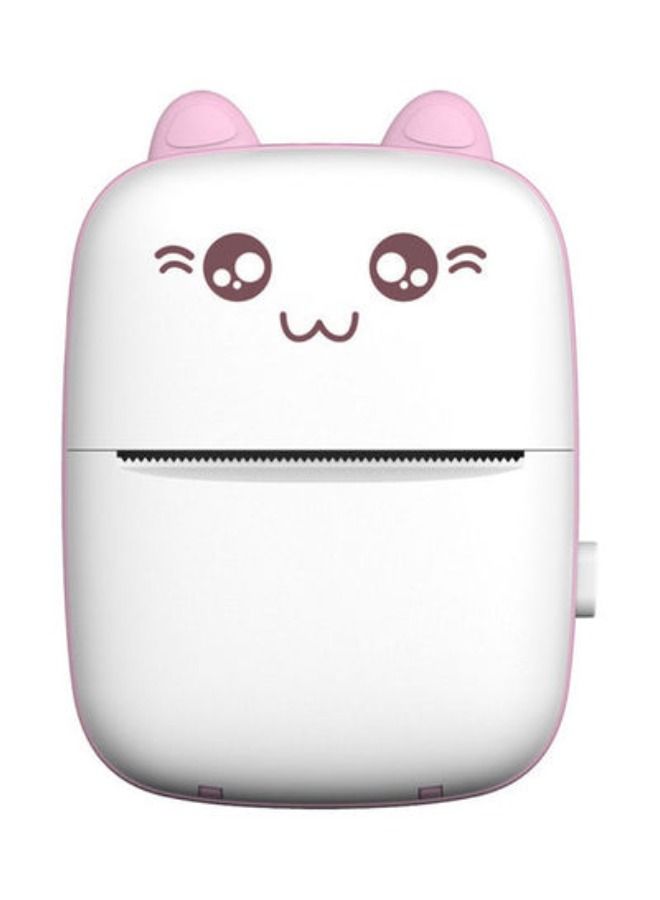 ACLIX Mini Portable No-Ink Thermal Printer Pink/White - Image 1