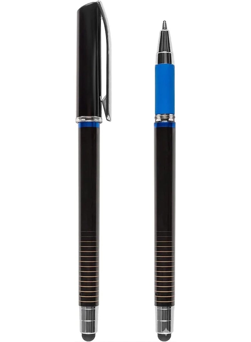 2-in-1 Blue Ballpoint Pen - Ballpoint and Touch Pen for Phones and Tablets (1 Piece) - Image 3