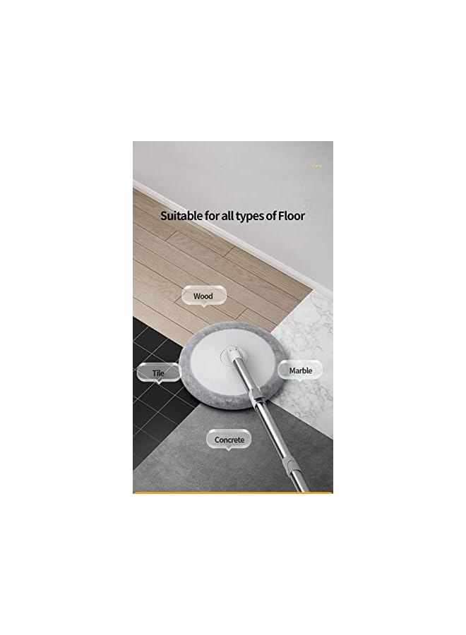 promass Spin Floor Mop and Bucket Set for Professional Home Floor Cleaning System with Aluminum Handle/4-Washable Microfiber Pads Perfect Home + Kitchen Cleaner for Hardwood, Laminate (Spin Mop) - Image 3