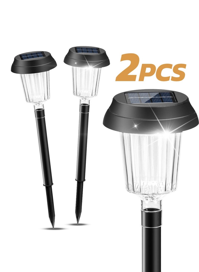 MODI Pack of 2 Waterproof Solar LED Garden Stake Lights – Automatic Dusk-to-Dawn Outdoor Landscape Pathway Lighting, Warm White (3000K), IP64 Weatherproof - Image 2