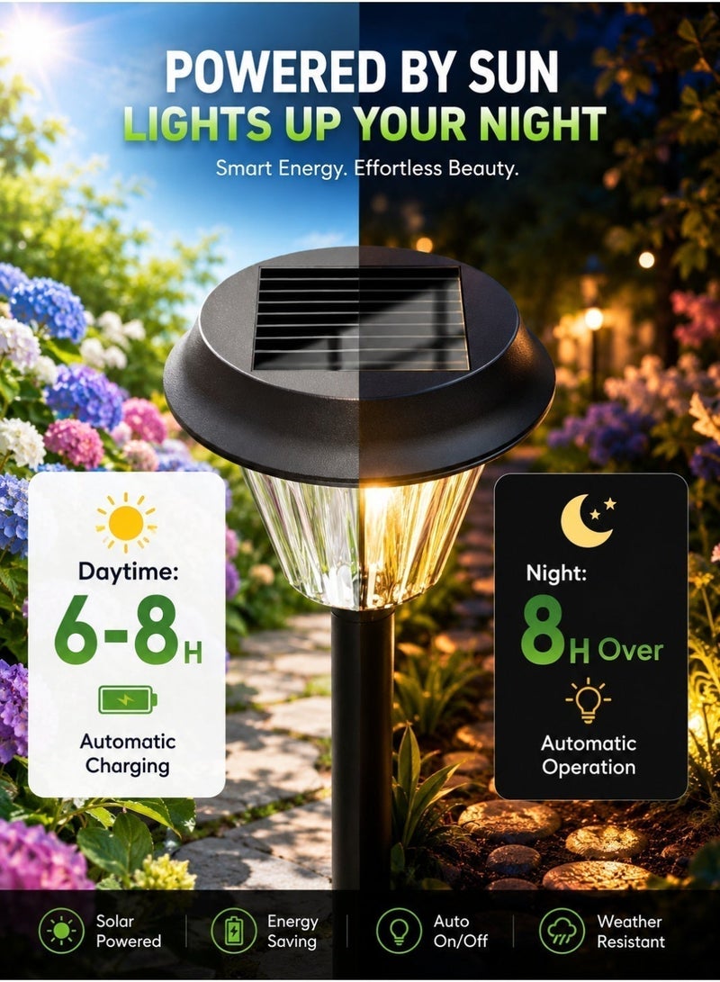 MODI Pack of 2 Waterproof Solar LED Garden Stake Lights – Automatic Dusk-to-Dawn Outdoor Landscape Pathway Lighting, Warm White (3000K), IP64 Weatherproof - Image 5