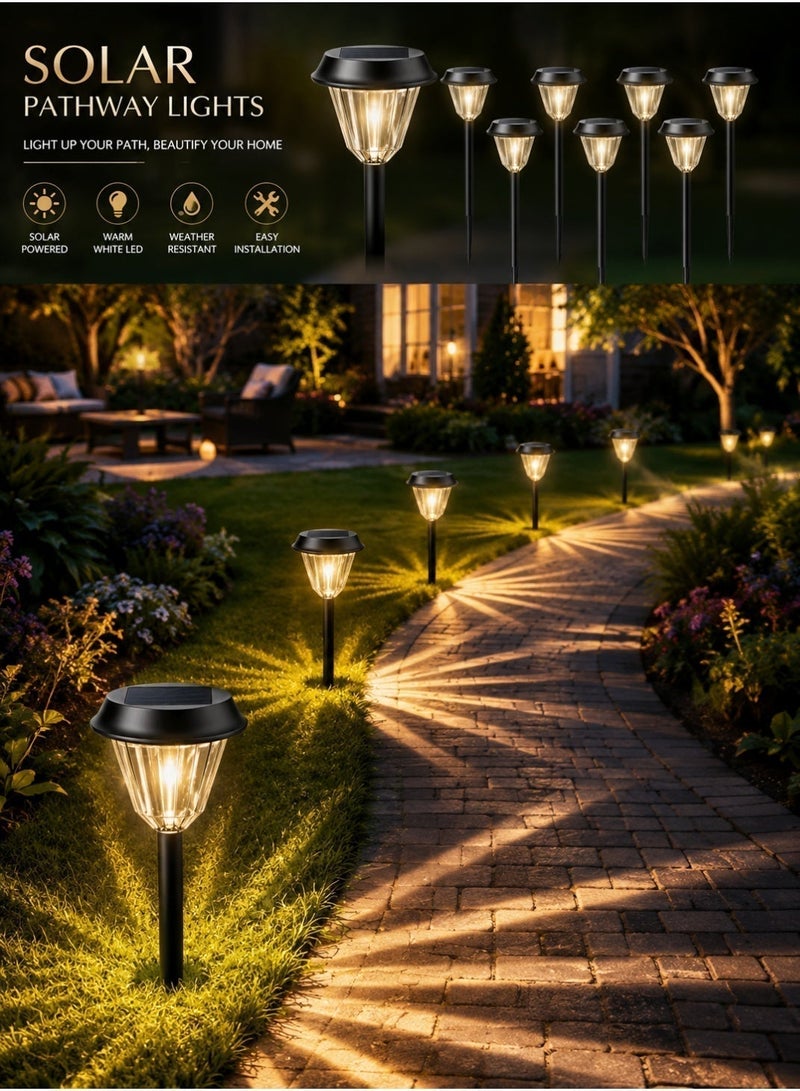 MODI Pack of 2 Waterproof Solar LED Garden Stake Lights – Automatic Dusk-to-Dawn Outdoor Landscape Pathway Lighting, Warm White (3000K), IP64 Weatherproof - Image 1