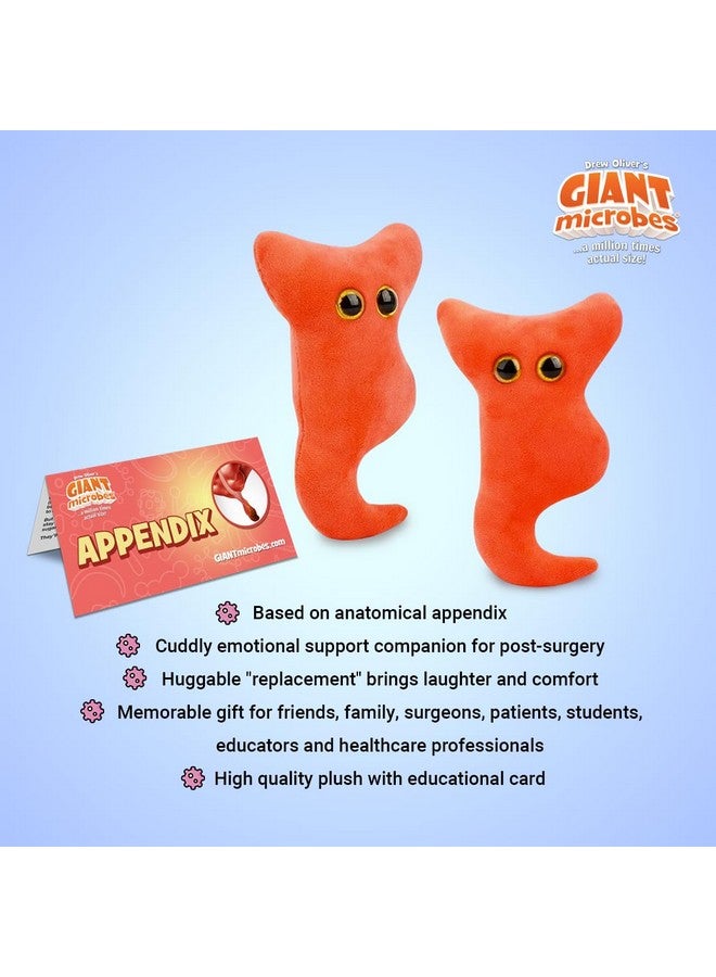 Giant Microbes GIANTmicrobes Appendix Plush, Appendix Surgery Recovery, Appendicitis Gift, Appendectomy Recovery Gifts, Surgery Recovery Gifts, Get Well Gift - Image 3