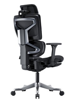 AFTERWORK AFTERWORK Omnix Super Ergonomic Gaming Chair with Hidden Footrest, 3D Adjustable Headrest, 4D Armrests, Adjustable Lumbar, Seat Slider, and 4-Position Tilt Lock – Black & Dark Grey  - Image 2