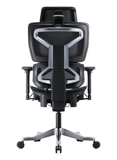 AFTERWORK AFTERWORK Omnix Super Ergonomic Gaming Chair with Hidden Footrest, 3D Adjustable Headrest, 4D Armrests, Adjustable Lumbar, Seat Slider, and 4-Position Tilt Lock – Black & Dark Grey  - Image 1