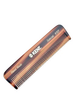 KENT Kent A FOT Handmade All Fine Tooth Saw Cut Beard Comb - Pocket and Travel Comb - Styling Comb or Wet Comb for Fine or Thinning Hair, Beard Care, and Hair Care for the Essential Kent Beard Kit 