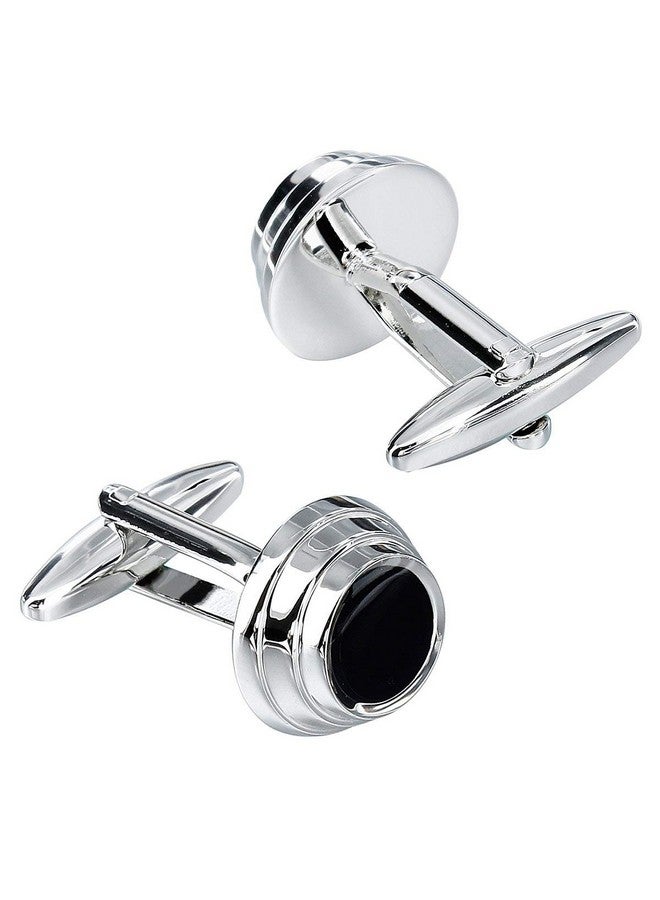 HAWSON Black Cufflinks And Tuxedo Shirt Studs Set For Men - Wedding Business Parties Cuff Links In Gift Box - Image 4