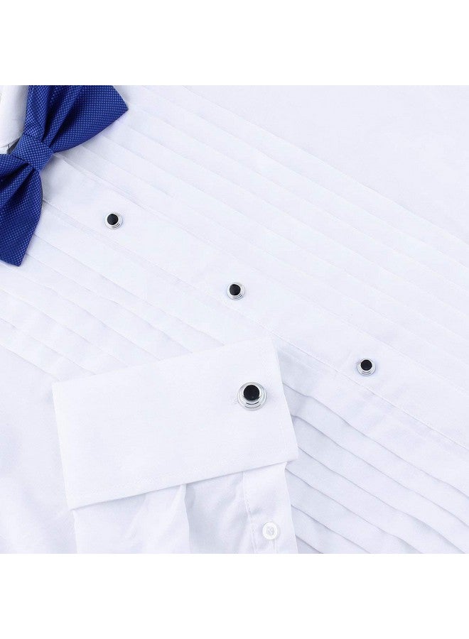 HAWSON Black Cufflinks And Tuxedo Shirt Studs Set For Men - Wedding Business Parties Cuff Links In Gift Box - Image 2