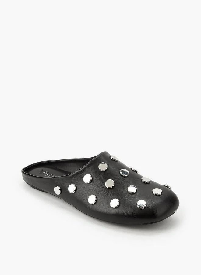 سيليست Women Studded Slip-On Mules