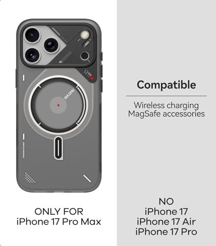 Aulumu A17 iPhone 17 Pro Max Magnetic Thermal Case | CoolHyper | with Camera Control | IMD Technology | Compatible with Magsafe | Touch Translucent Gray - Image 2
