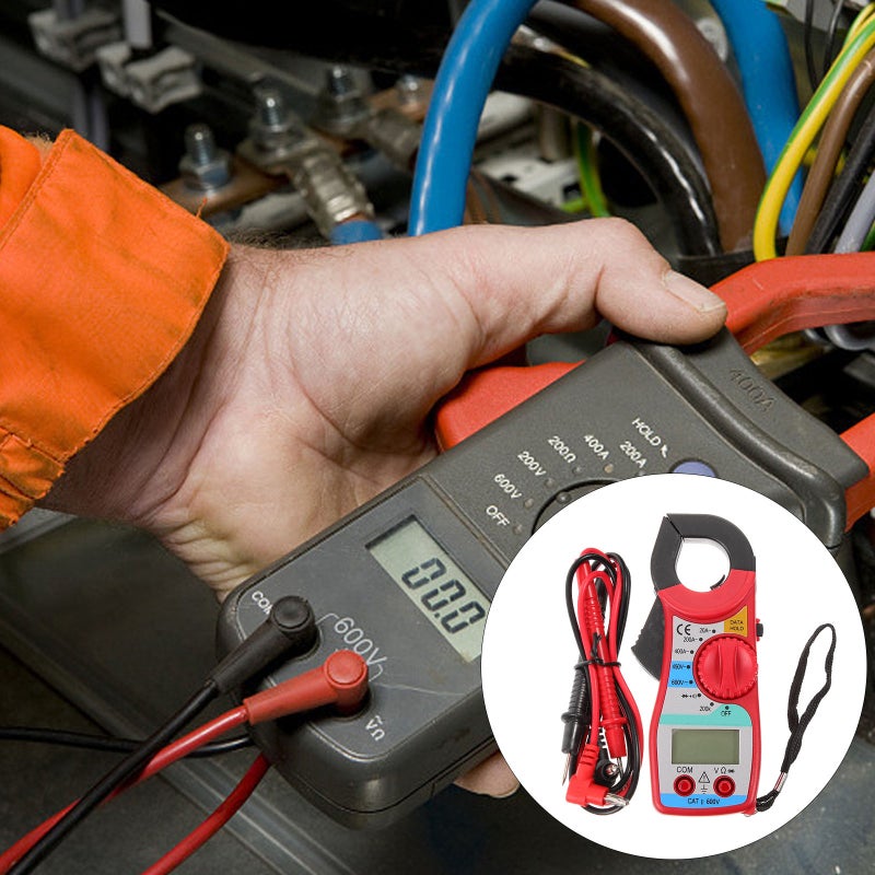 2pcs Digital Clamp Meter Multimeter Meter Measuring Voltage Current Tester - Image 1