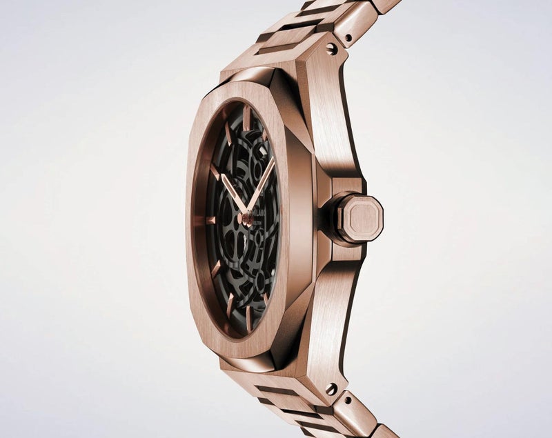 D1 Milano New Skeleton Men's Luxury Watch, Stainless Steel Case, Automatic Movement, Stainless Steel Strap, 50M Water Resistant Timepiece, Skeleton Dial, 2 Years Warranty - SKBJ12 - Image 3