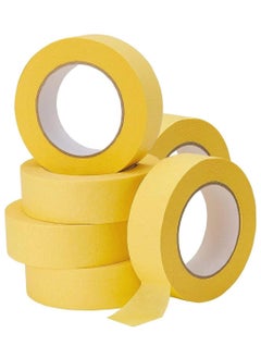 MARKQ Automotive Masking Tape 1 inch x 20 yards Refinish Auto Body Paint Tape for Cars Vehicles Auto Paint Supplies [6 Rolls]  - Image 1