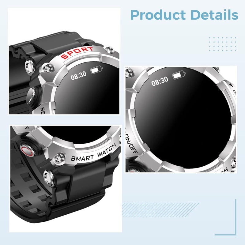 2 in 1 Smartwatch with Earbuds, 1.52 in Sports Watch for Men, Ai Voice, Answer Calls, Local Music, Ip67 Waterproof, Silver - Image 2