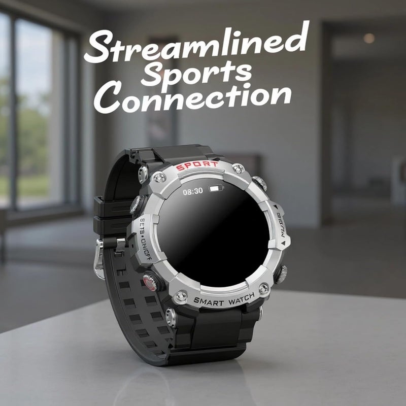 2 in 1 Smartwatch with Earbuds, 1.52 in Sports Watch for Men, Ai Voice, Answer Calls, Local Music, Ip67 Waterproof, Silver - Image 4