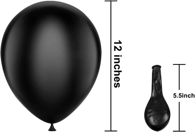 KBZVNAF Black Balloons - 50 Pack 12 Inch Helium Matte Black Balloons for Party Decorations - Image 2