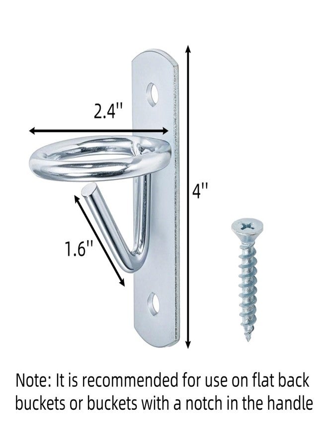 Cididu 10 Pack Bucket Hooks for Horses, Metal Water Bucket Hangers with Screws, Heavy Duty Wall Mount Feed Bucket Holder for Horse Stalls Stable Livestock Barn Farmhouse Supplies - Image 2