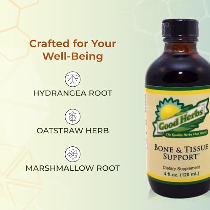 Youngevity Bone and Tissue Support - Organic & Wild Crafted Herbs - White Oak Bark, Skullcap, Oatstraw, Hydrangea, Marshmallow, Mullein, Wormwood, Lobelia - Good Herbs - (4 Fl Oz) - Image 5