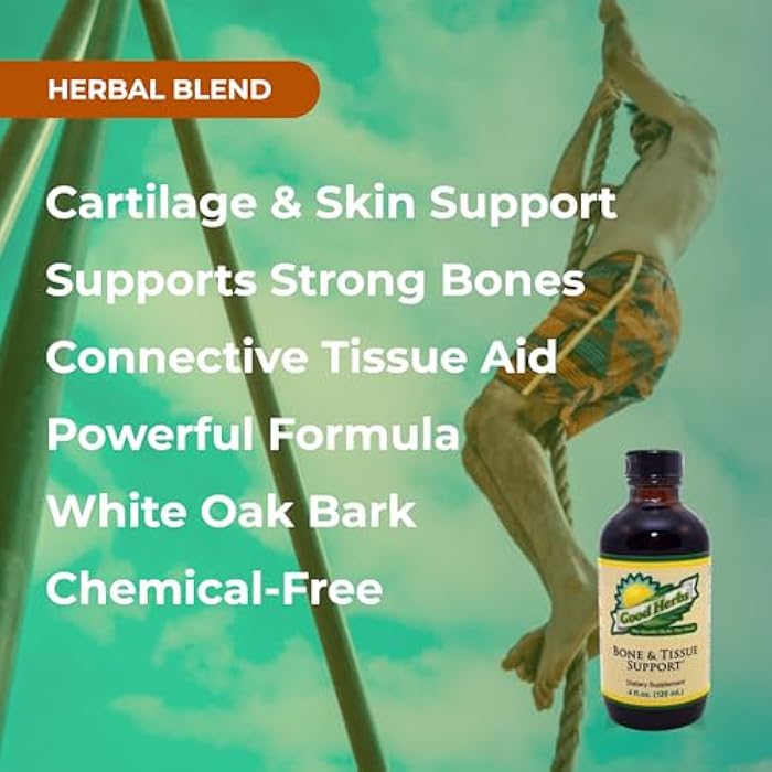 Youngevity Bone and Tissue Support - Organic & Wild Crafted Herbs - White Oak Bark, Skullcap, Oatstraw, Hydrangea, Marshmallow, Mullein, Wormwood, Lobelia - Good Herbs - (4 Fl Oz) - Image 4