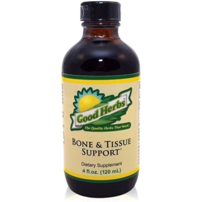 Youngevity Bone and Tissue Support - Organic & Wild Crafted Herbs - White Oak Bark, Skullcap, Oatstraw, Hydrangea, Marshmallow, Mullein, Wormwood, Lobelia - Good Herbs - (4 Fl Oz) - Image 1