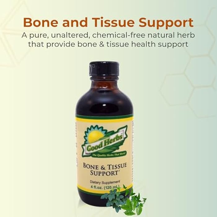 Youngevity Bone and Tissue Support - Organic & Wild Crafted Herbs - White Oak Bark, Skullcap, Oatstraw, Hydrangea, Marshmallow, Mullein, Wormwood, Lobelia - Good Herbs - (4 Fl Oz) - Image 2