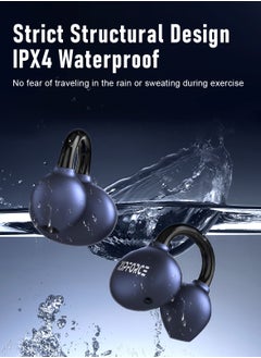 ZIPFORCE ZIPFORCE Open Ear Ring True Open Ear Headphones, Lightweight Comfort Open Ear Clip Wireless Earbuds, Bluetooth 5.4 OWS Earphones Fit Sports Running, IPX5 Waterproof TWS, Workout Black  - Image 5