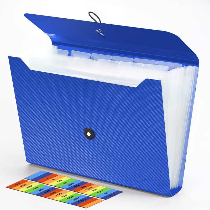 Nicecho Expanding File Folder, 13 Pockets Accordian File Holder Organizer, A4 Letter Size Paper Document Receipt Organizer Accordion Filing Folder for Classroom, Home, Office and Travel - Image 1