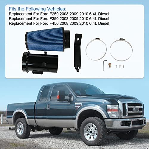 LDMINDA Cold Air Intake Kit 6.4 Diesel Filter System Air Intake Pipe with Oiled Filter Replacement for 2008-2010 Ford F-250 F-350 F-450 Super Duty Power stroke Diesel Engine 6.4L - Image 2
