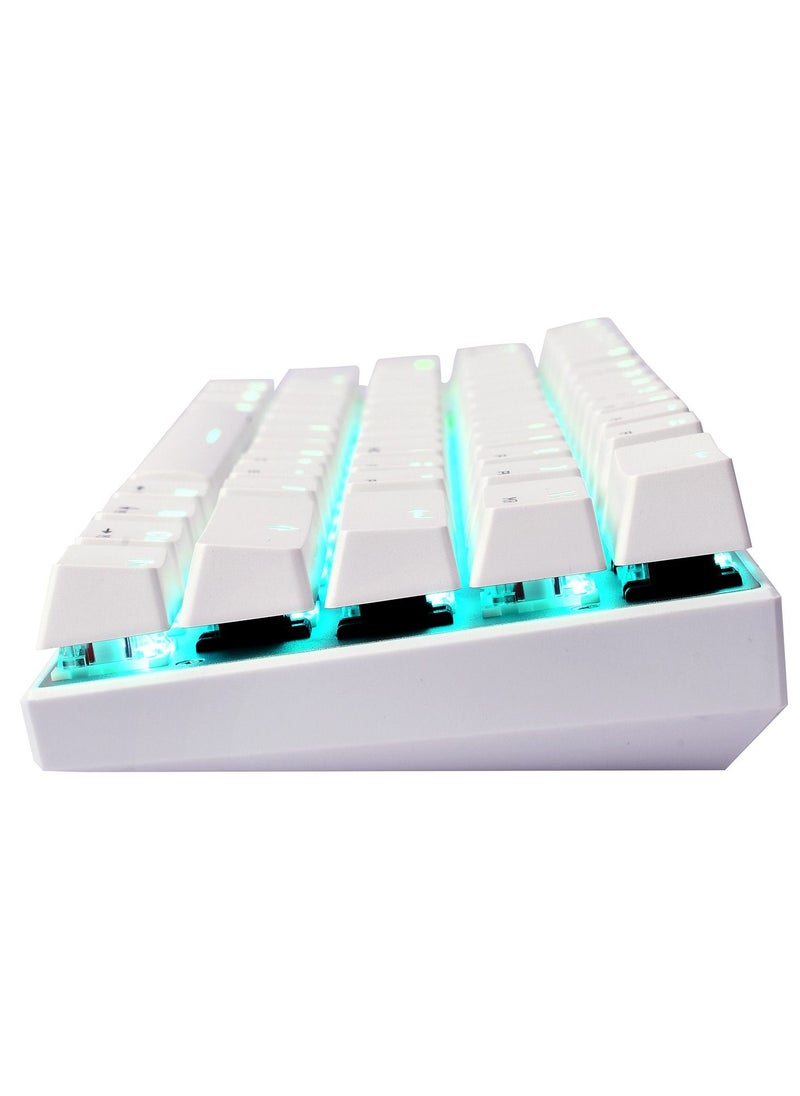 Motospeed - Motospeed CK62 61 Keys RGB Dual Mode(Bluetooth&USB wried) Gaming Mechanical Keyboard white with Red Switches(Arabic language) - Image 1