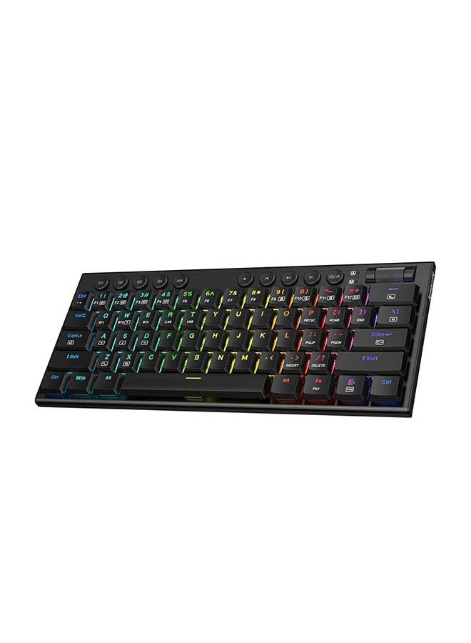ريدراجون Redragon K632 PRO Noctis 60% لوحة مفاتيح ميكانيكية RGB لاسلكية، بلوتوث/2.4 جيجا هرتز/لوحة مفاتيح سلكية ثلاثية الوضع رفيعة للغاية ومنخفضة للألعاب - Image 1
