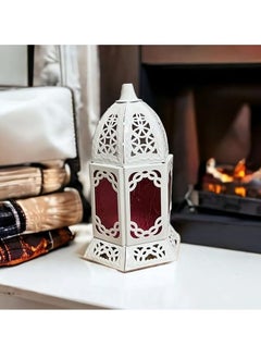 Generic Ramadan Lantern Metal Wager 12" White - Islamic Style Dome - Unique Design Decorative Decorative  Accent  Design may vary  - Image 1